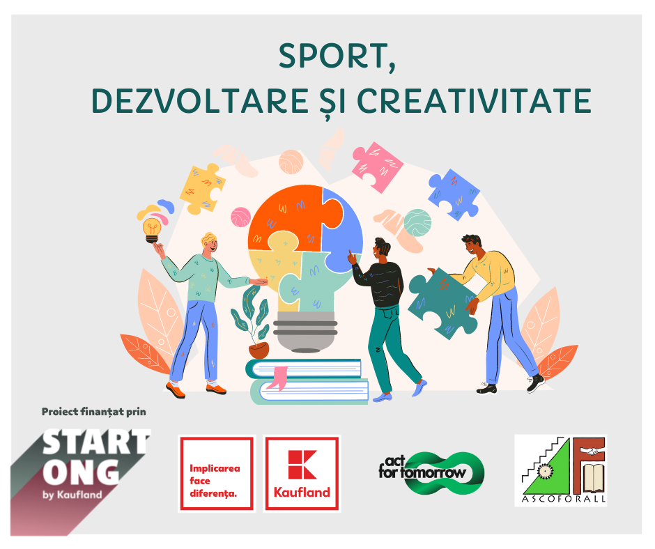 Asociația Asco FORALL a câștigat proiectul „Sport, dezvoltare, creativitate”